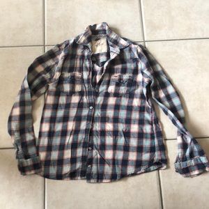 Hollister plaid button down